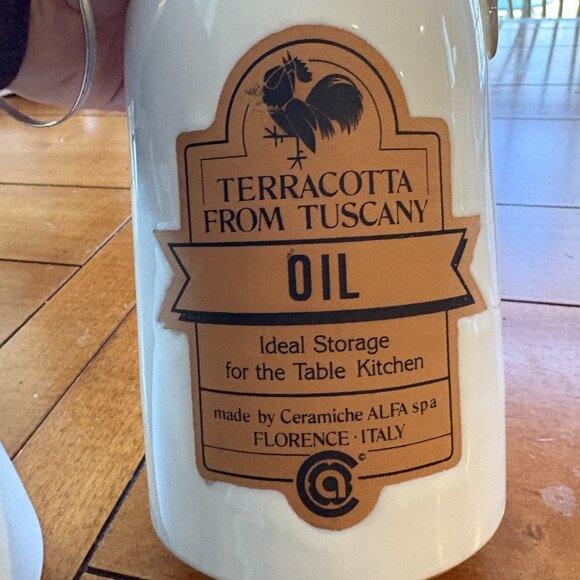 VINTAGE - TERRA COTTA - Oil/Vinegar set from Tuscany - Picture 3 of 5